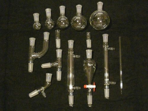 New Organic Chemistry Lab Glassware Kit 24/40 Laboratoy Set Lot Distillation