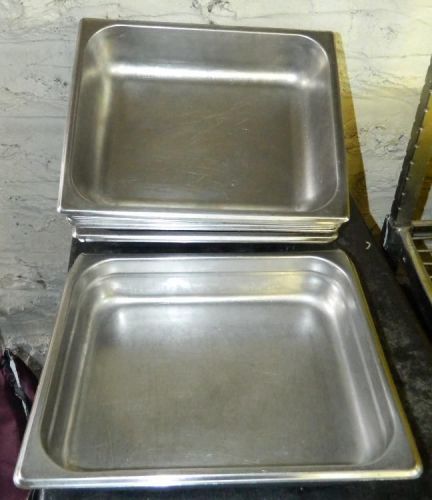 LOT OF *FIVE*  WINCO 4&#034; HALF SIZE ANTI-JAMMING  STEAM TABLE PANS