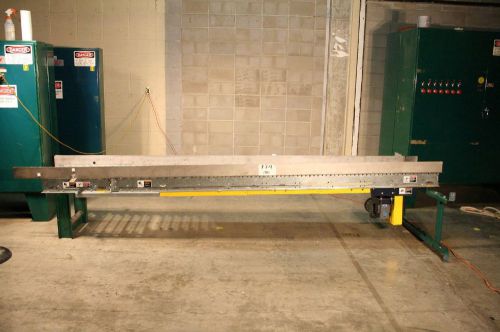 Steel roller conveyor w/ boston 3/4 hp motor / ~12&#039; x 21&#034; rollers for sale