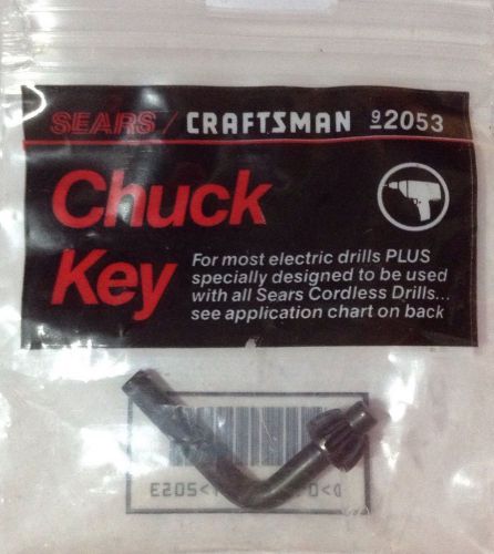 Sears Craftman Chuck Key For Sears Cordless Drills # 2053