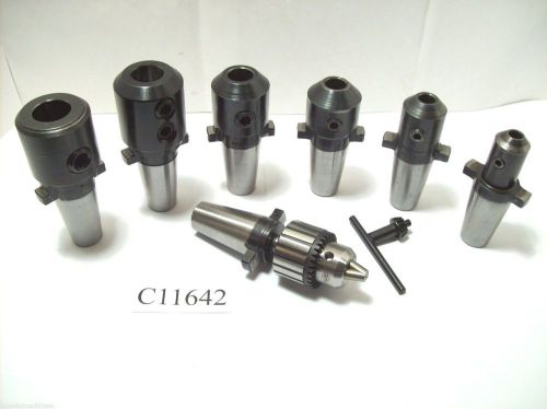 7) pc kwik switch 200 set 3/8, 1/2, 5/8, 3/4, 7/8, 1&#034; &amp; new drill chuck  c11642 for sale