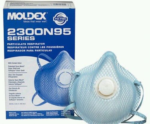Moldex 2300 n95 dust mist respirator w/valve 10/bx for sale