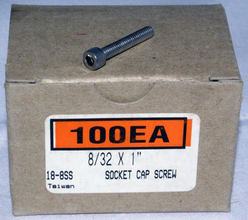 Stainless Steel Socket Cap Screws (SHCS) 8/32 x 1 (Qty 100)