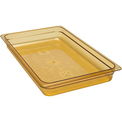 Cambro 1/1 gn high heat food pan, 2 1/2&#034; deep, 6pk amber 12hp-150 for sale