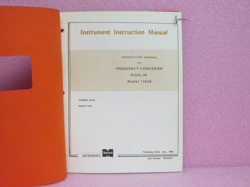 Monsanto Manual 1104B Frequency Converter Plug-In Instruction Manual w/Schem.