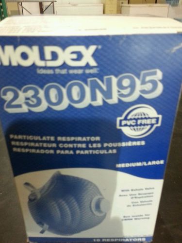 MOLDEX 2300 N95 DUST MASK RESPIRATORS * BOX OF 10* NEW LOW PRICE!