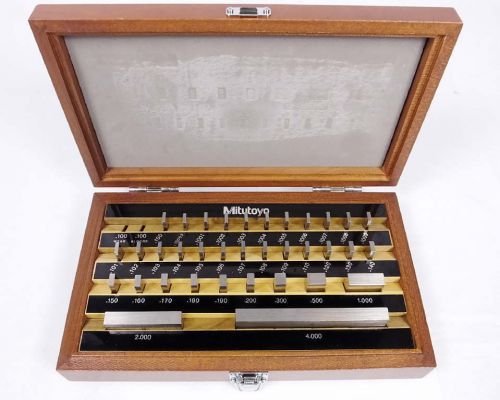 Mitutoyo 516-913 rectangular steel gauge block asme inch 35 piece set for sale