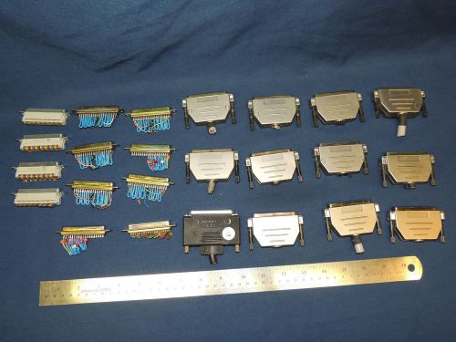D-Sub 37 pin connector lot 24 Pieces, hood, panel, sheilded
