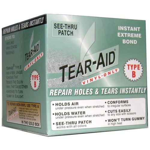 TEAR-AID TYPE B VINYL ROLL BOX - Repair Holes &amp; Tears Instantly, Extreme Bond