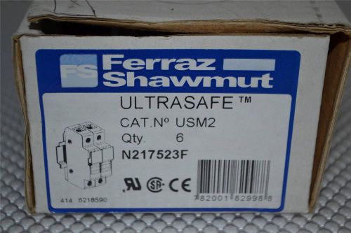Box of 6 ferraz shamut ultrasafe fuse holder usm2 30a 800vac n217523f for sale