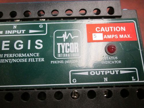 Tycor, Transient/ Noise Filter, AGS-120-5-X, 120V, 5A, Used