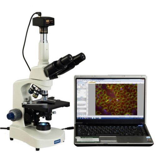 OMAX 40X-2500X Trinocular Oil Darkfield LED Seidentopf Microscope+14MP Camera