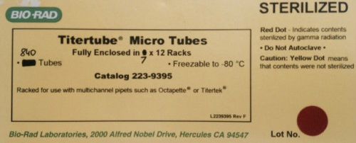 Bio-rad 223-9395 titertube micro tubes fully enclosed, 7x12racks(840tubes) for sale