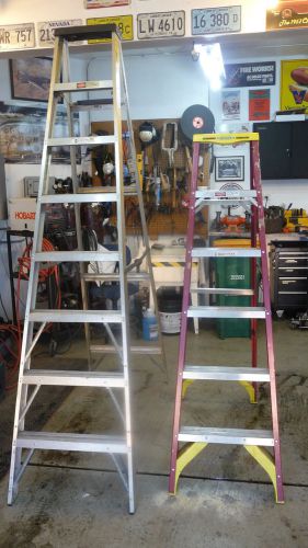 6Ft  Fiberglass Werner &amp; 8Ft Keller Alum  &amp; 24ft  Alum extention ladders