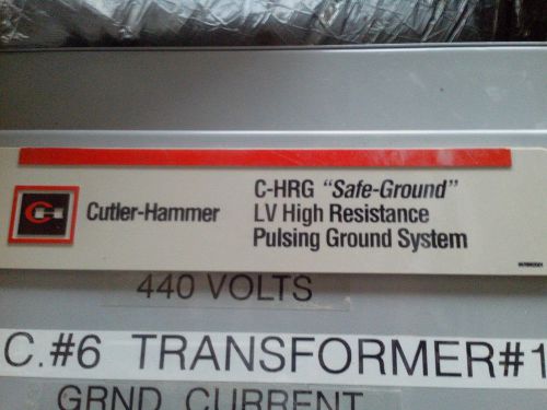 Cutler Hammer C-HRG Safe Ground LV High Resistance Ground System 440 volts