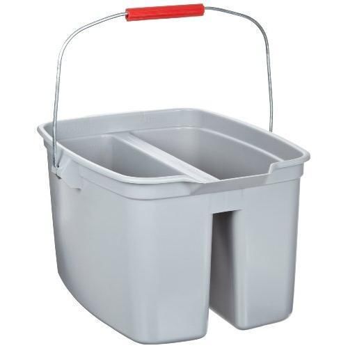 Rubbermaid commercial fg262800 19-quart double pail, gray new for sale