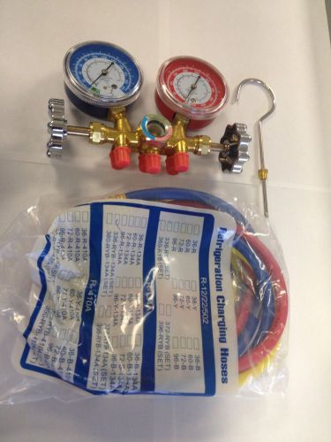 Deal! manifold gauge set w/ hose 36&#034;  r-134a w/coupler adapt everwell ct536g-134 for sale