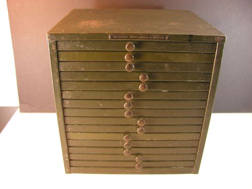 Steampunk, Industrial, Metal Dental Cabinet - Vintage