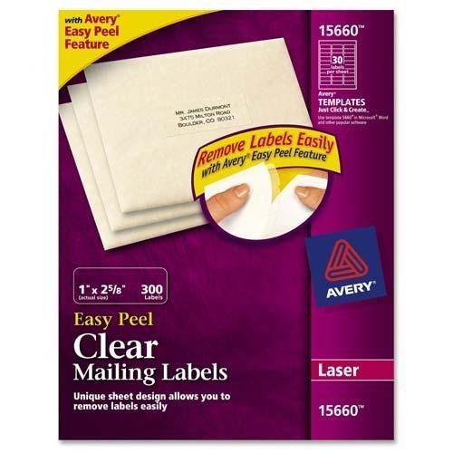 Avery Consumer Products Easy Peel Laser Mailing Labels, 300/Pack