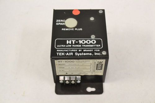 TEK-AIR HT1000-1-.5 SYSTEMS ULTRA-LOW RANGE 0-0.5IN-H2O TRANSMITTER B313460