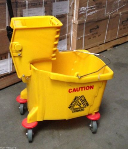 COMMERCIAL RESTAURANT HALL FLOOR CLEANING MOP TROLLEY WATER BUCKET W/ WRINGER