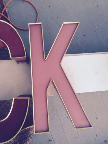 Neon Commerical Channel Sign Letter &#034;k&#034; 18&#034; Tall