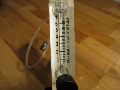 Flow meter, 0-7 gph, acrylic, king instrument for sale