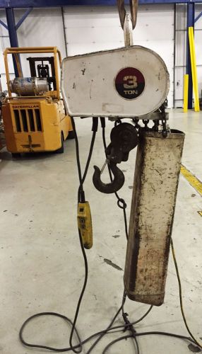 3 ton coffing jib crane hoist - not working/motor needs repair for sale