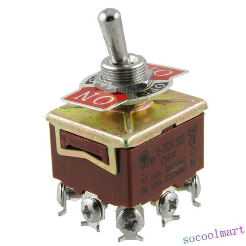 2pcs 3PDT On/Off/On 3 Postion 9 Screw Terminals Toggle Switch AC 250V 15A