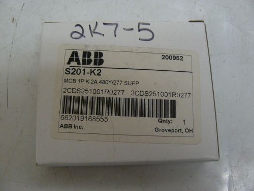 NEW ABB S201-K2 CIRCUIT BREAKER 2 AMP 1 POLE 230/400 VAC