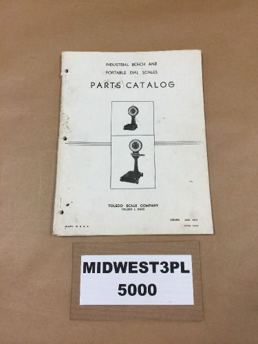 Toledo Scale Parts Catalog Form 4559 Bench And Dail Scales Vintage Used
