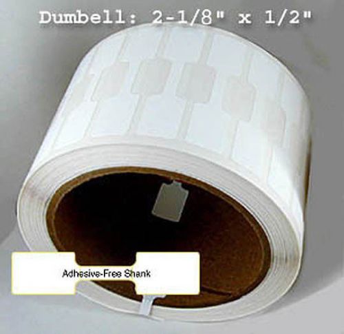 7500 large dumbbell butterfly jewelry labels 2-1/8&#034; x 1/2&#034; write  bar code laser for sale