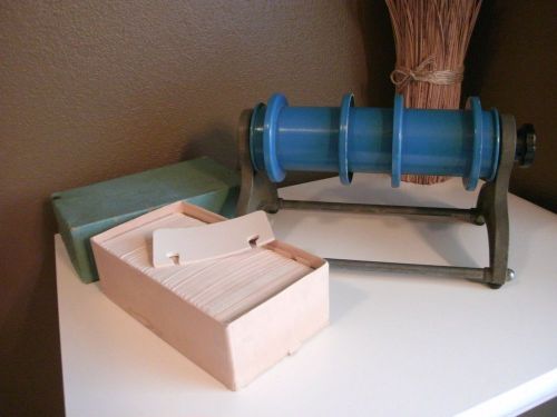 Vintage metal spin-a-file rolodex~1500 new cards~double rotary card file for sale