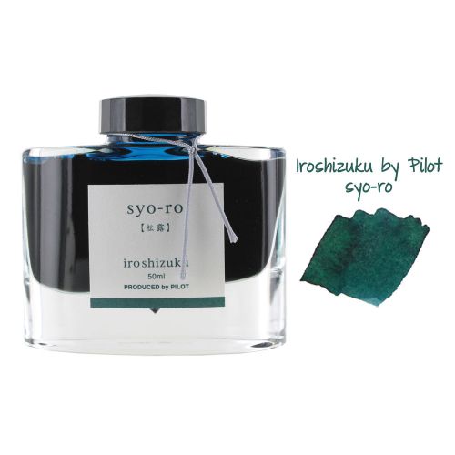 Pilot iroshizuku bottled ink, syo-ro, dew on pine tree, dark turquoise for sale
