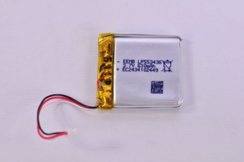 LOT OF (5) EEMB Li-Polymer LiPo 3.7v 630mAh Lithium Polymer Battery LP553436