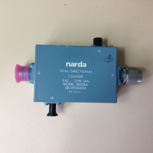 NARDA 30226A Dual Directional Coupler, 30 dB, 820-960 MHz, N(m/f) / SMA(f/f)
