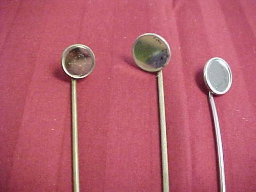 VINTAGE MEDICAL EXAMINING MIRRORS ( 2 ARE HASLAM BOILABLE)