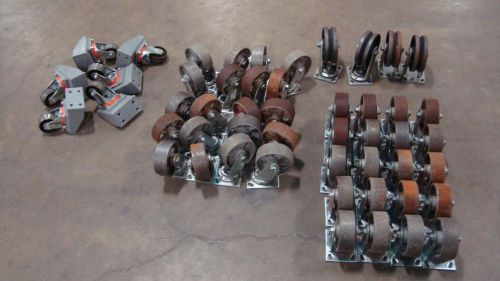 Used steel casters lot for sale