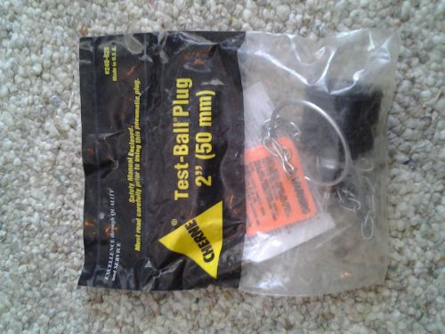 2&#034; cherne test-ball plug (50mm) - 240-028 drain sewer new in package for sale