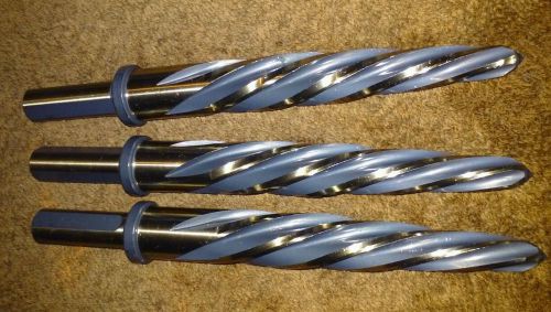 HIGH SPEED TAPERED CONSTRUCTION REAMERS LEFT HELIX RIGHT HAND CUT.11/16&#034; SAVE!!!