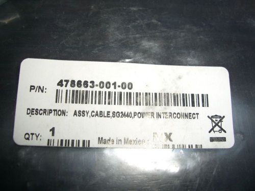 478663-001-00 CABLE ASSEMBLY SG2440 POWER INTERCONNECT 478663-001