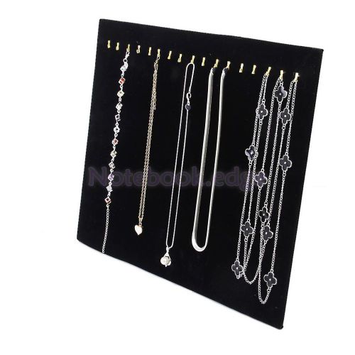 17 hook cardboard velvet necklace chain jewelry display pad stand easel rack for sale