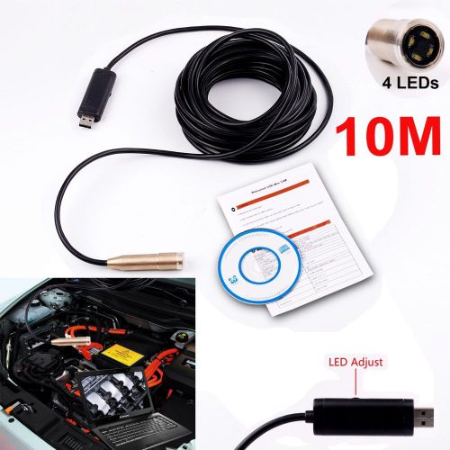 Waterproof 10m usb borescope endoscope inspection copper tube pipe camera 4 leds for sale