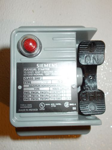 Siemens TT Switch, SMFFW1P Manual Starter, NEW