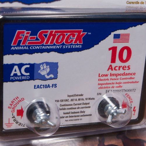 Fi-Shock EAC10A-FS Electric Fence Charger AC-Powered 10 Acre Small Animal