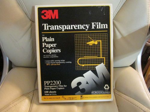 3M Transparency Film for Plain Paper Copiers PP2200--86 Sheets