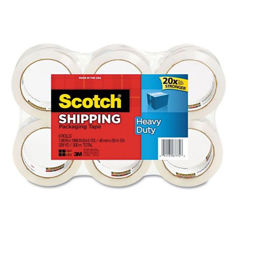 Scotch 3850 Shipping Packaging Heavy Duty Tape 1.88&#034; x 54.6 yds 6 Rolls