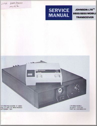 Johnson Service Manual LTR 8800/8850 MOBILE TRANSCEIVER