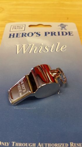 NEW Hero&#039;s Pride Nickel Whistle 4010N EMS EMT FIRE POLICE Gear