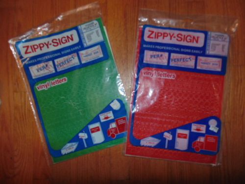 ZIPPY Sign VINYL Letters Helvetica 1/2&#034;-new Lot of 2